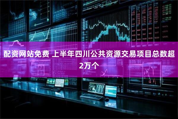 配资网站免费 上半年四川公共资源交易项目总数超2万个